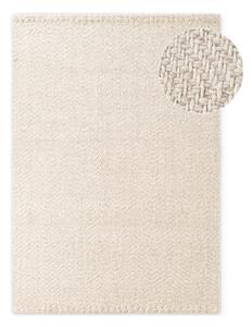 Krem/boje slonovače ručno rađen tepih od mješavine vune 80x150 cm Majoli – Elle Decoration