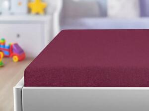 Premium frotirna plahta za dječji krevetić 60x120 cm bordo