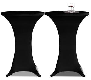 VidaXL Navlaka za stol za stajanje Ø 70 cm crna rastezljiva 4 kom