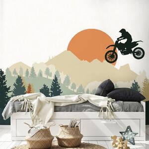 Tapeta motokros skok u planinama