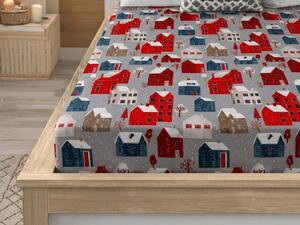 Plahta od mikrovlakana WINTER COTTAGE siva 90x200 cm