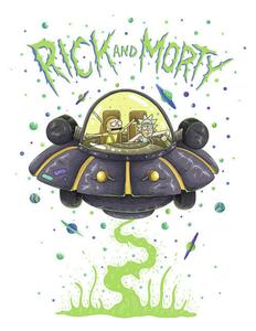 Umjetnički plakat Rick & Morty - Svemirski brod, (26.7 x 40 cm)