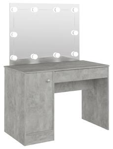 VidaXL Stolić za šminkanje LED 110 x 55 x 145 cm MDF siva boja betona