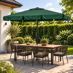 Elegantni vrtni suncobran s podesivim nagibom 200x130 cm Zeleno