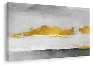 Slika - Zlatni i sivi potezi (90x60 cm)