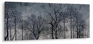 Slika - Siluete stabala s lišćem (120x50 cm)
