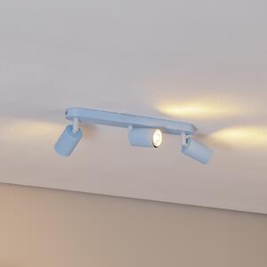 TK Lighting Stropni reflektor Livia, svijetloplava, 52 cm, 3 žarulje, metal, GU10, prigušiva, Plava, rasadnik, Metal