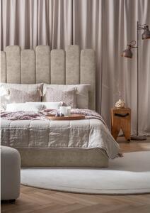 Bež tapecirani bračni krevet s prostorom za pohranu s podnicom 160x200 cm Dreamy Aurora - Miuform