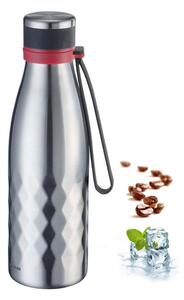 Svijetlo siva silikonska/od nehrđajućeg čelika boca za vodu za put 550 ml Viva – Westmark