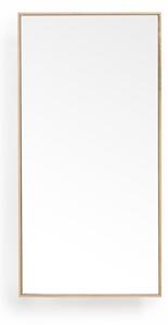 Polica s ogledalom od hrastovine u prirodnoj boji 31x61,5 cm Slimline - Wireworks