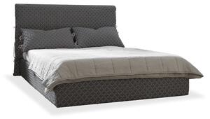 Sivi tapecirani bračni krevet s podnicom 140x200 cm Sleepy Luna - Miuform