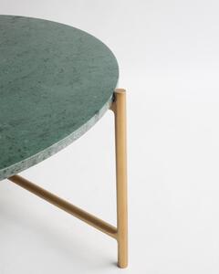 Okrugli mramorni stolić za kavu u zeleno-zlatnoj boji ø 80 cm Morgans - Really Nice Things