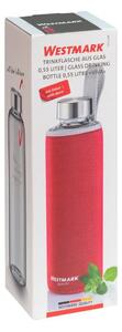 Crvena staklena/silikonska boca za vodu za put 550 ml Viva – Westmark