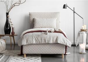 Bež tapecirani krevet za jednu osobu s letvičastim okvirom 90x200 cm Sleepy Luna - Miuform