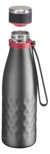 Siva silikonska/od nehrđajućeg čelika boca za vodu za put 550 ml Viva – Westmark