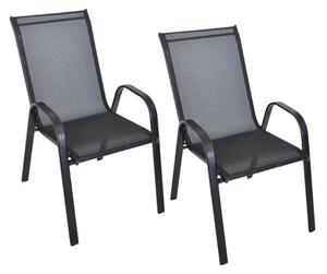 Set 2 vrtnih stolica TAVERNO crna