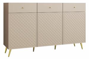 Komoda Comfivo Nuromo 101Beige, S ladicama i vratima, 92x150x42cm