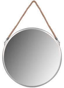 Okruglo ogledalo na užetu 40cm srebro klmh-0410s-1