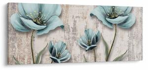 Slika - Cvijeće na teksturi (120x50 cm)