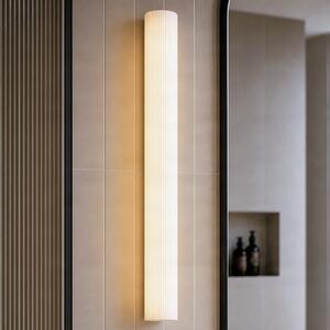 Lucande Victoire LED zidna svjetiljka za kupaonicu, 70 cm, bijela/krom, CCT, Bijela, kupaonica, Staklo