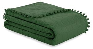 Zeleni prekrivač na krevetu AmeliaHome Meadore, 200 x 220 cm