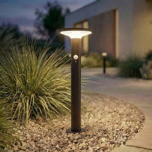 PRIOS Prios Kalen LED solarna svjetiljka na postolju, crna, 50 cm, senzor, Crno, Metal