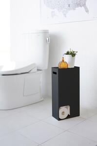 Crni metalni dozator za toaletni papir Yamazaki Tower