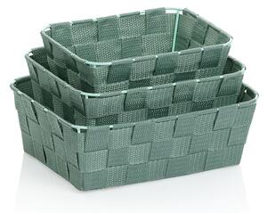 Set od 3 zelene košare za pohranu Kela Alvara
