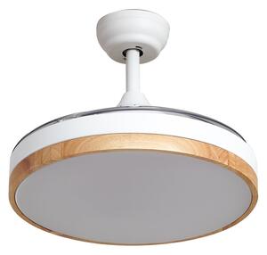 Oras LED stropni ventilator, bijeli, DC, tih, Ø 107 cm - Lindby Lindby, Oras, Bijela, Dnevna soba, Plastika, Moderan
