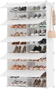 Organizator za obuću KIMBERLY, 10 kutija, bijela/prozirna SongmicsHome