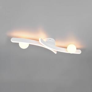 Trio Lighting Napoli LED stropna svjetiljka, mat bijela, duljine 70 cm, metalna CCT, prigušiva, Bijela, Dnevni boravak/blagovaonica, Metal