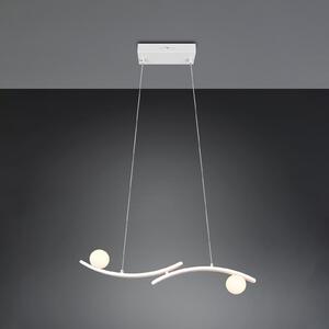 Trio Lighting Napoli LED viseća svjetiljka, mat bijela, duljina 82 cm, metalna, CCT, prigušiva, Bijela, Dnevni boravak/blagovaonica, Metal