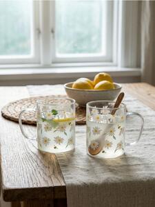Sinsay - Staklene šalice s motivom tratinčica 2 pack