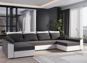 Zondo.hr Kutna garnitura u obliku slova U Paragon U (crna + bijela). Akcija -20%. 1057381