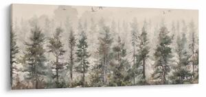 Slika - Borova šuma I., akvarel (120x50 cm)