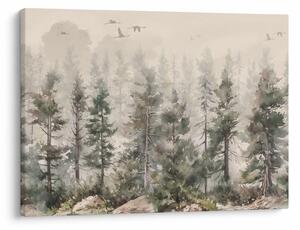 Slika - Borova šuma I., akvarel (70x50 cm)