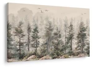 Slika - Borova šuma I., akvarel (90x60 cm)