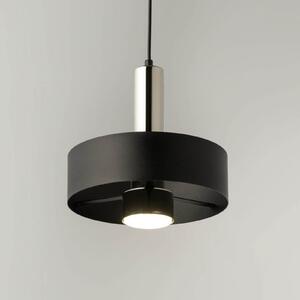 SIGMA Rif Lux viseća svjetiljka, crna/srebrna, Ø 25 cm, čelik, prigušiva, Crno, Dnevni boravak/blagovaonica, Metal