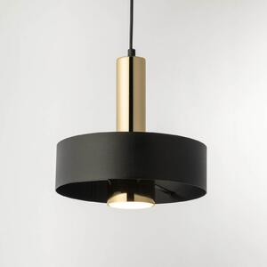 SIGMA Rif Lux viseća svjetiljka, crna/zlatna, Ø 25 cm, čelik, prigušiva, Crno, Dnevni boravak/blagovaonica, Metal