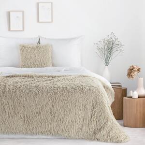 Fluffy deka s podstavom od flisa - bež Širina: 130 cm | Duljina: 170 cm