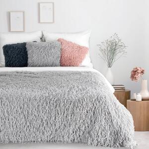 Fluffy deka s podstavom od flisa - siva Širina: 130 cm | Duljina: 170 cm
