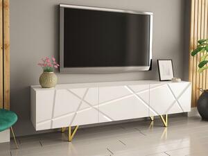 TV stol Merced M100Sjajno bijela, Bijela, 180x52x37cm