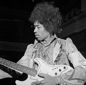 Fotografija American guitarist, composer and singer Jimi Hendrix