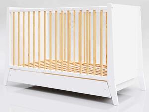 Dječji krevetić Cosmo Scandi 120x60 bijeli-natur univerzalni prepreke