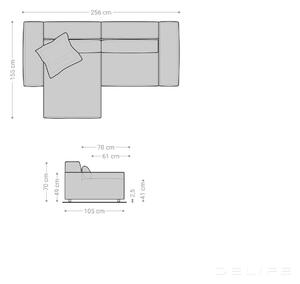 Kutna garnitura Sirpio L 350x156cm, Materijal: Mikrofibra - Siva 350 x 156 x 70 cm bez taburea
