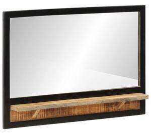 VidaXL Ogledalo s policom 80x8x55 cm od stakla i masivnog drva manga