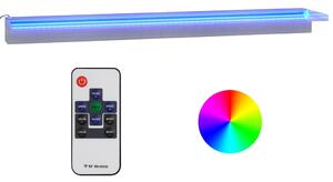 VidaXL Prelijevajući vodopad RGB LED od nehrđajućeg čelika 108 cm