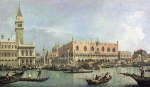 Reprodukcija The Molo and the Piazzetta San Marco, Venice, (1697-1768) Canaletto