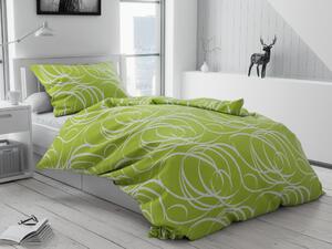 Pamučna posteljina Aromis zelena hotelski džep Dimenzije posteljine: 70 x 90 cm | 140 x 200 cm
