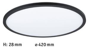 Paulmann Atria Shine LED panel, 3-stepeno prigušivanje, crna, 830, Ø42 cm, prigušiva, Crno, Dnevni boravak/blagovaonica, Plastika